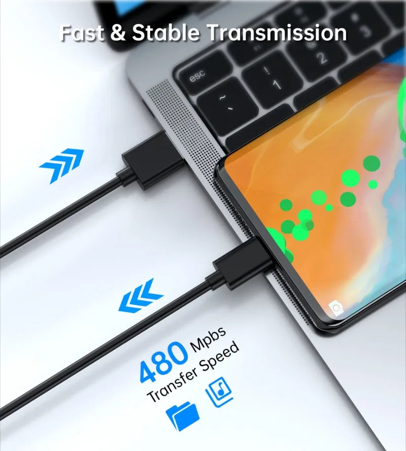 USB A to Type C Charging Cable