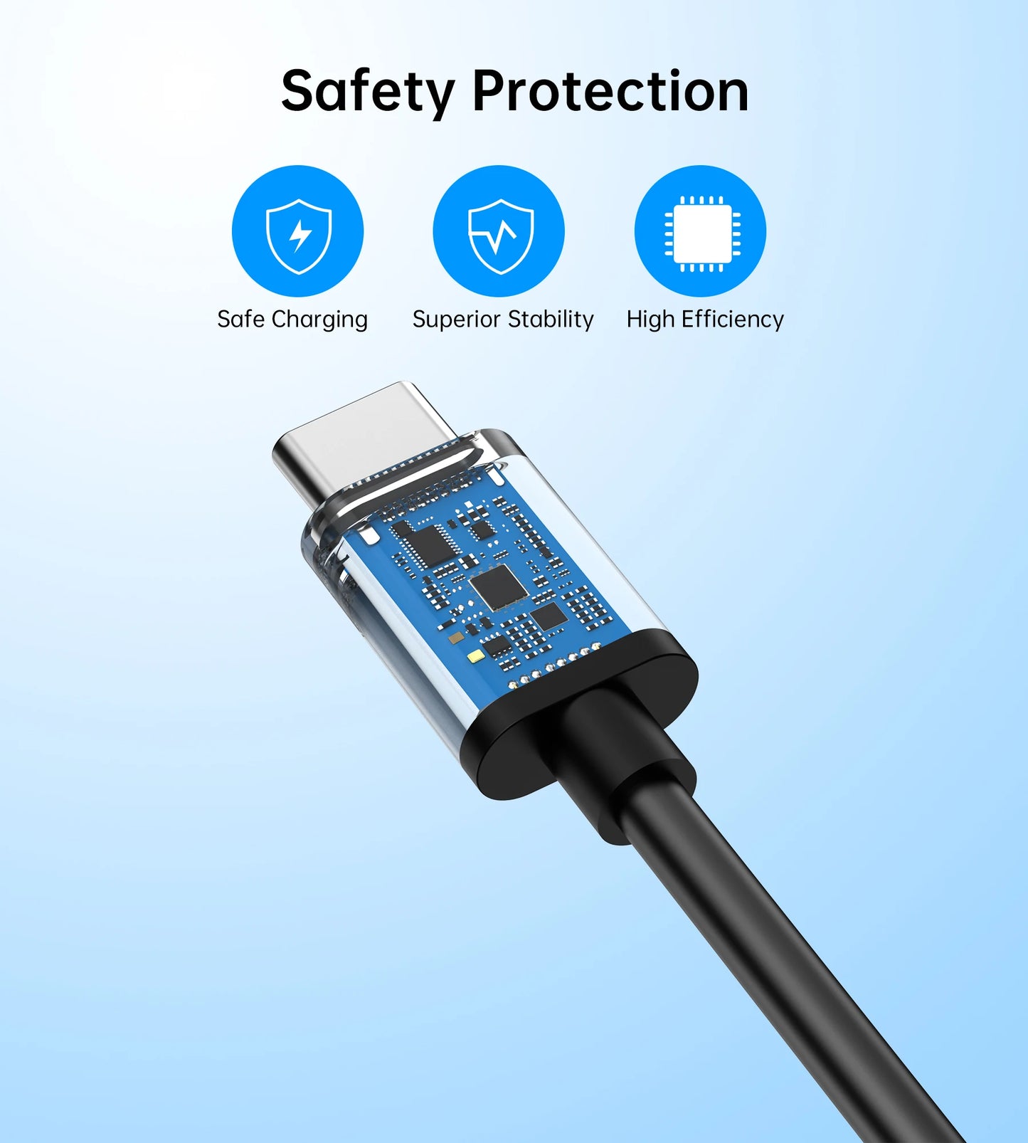 USB A to Type C Charging Cable